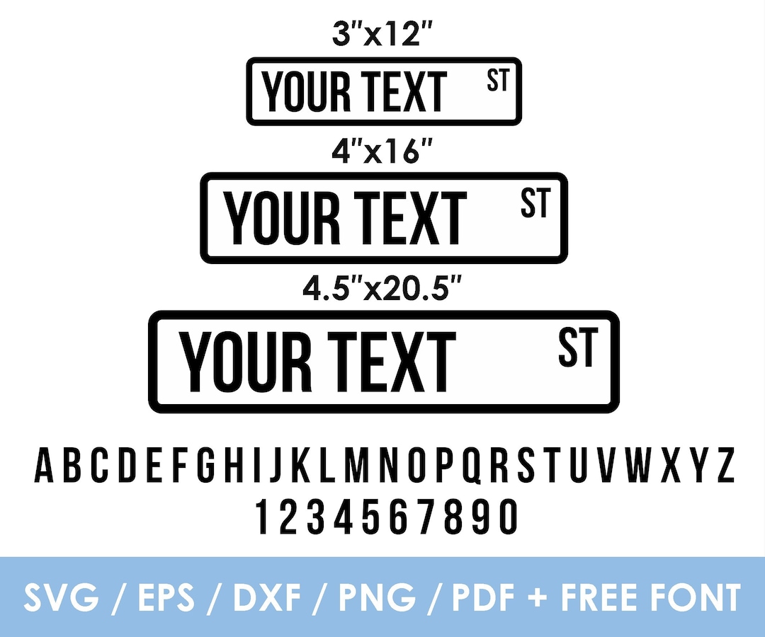 Editable Street Sign Svg, Dxf, Png, Instant Download Etsy Editable Street Sign Svg, Dxf, Png, Instant Download Etsy