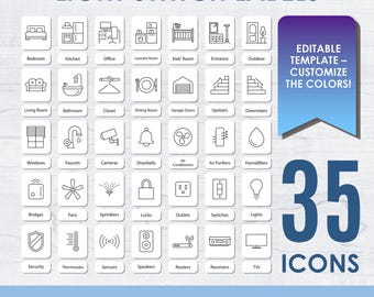 Light Switch Labels SVG Bundle: Multi Switch Decals (Digital Download)