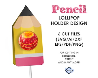 Pencil Lollipop Holder SVG: DIY Craft for Kids (Digital Download)