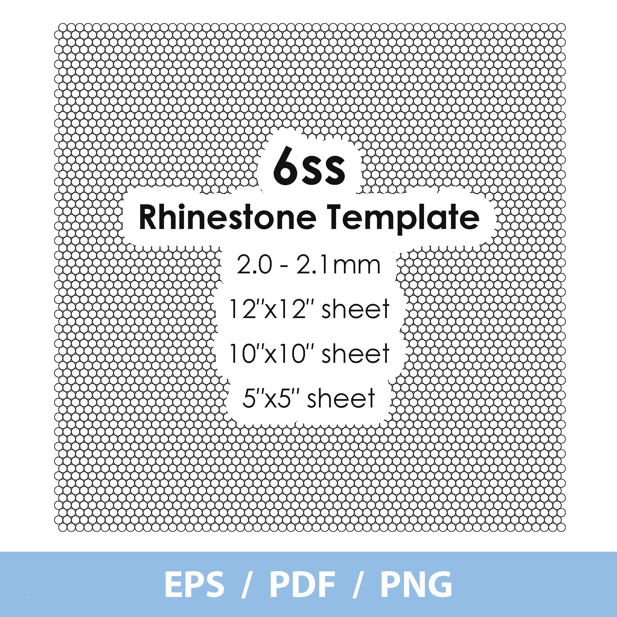 BUNDLE Rhinestone Sheet Blank Template, 6ss, 10ss, 12ss, 16ss ,20ss ...