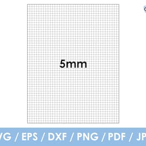 B5 / Composition 5mm Smarter Spacing Ruler : the Grid Tool Printable Bullet  Journal Layout Row and Column Planner Stencil Bujo Dot Grid 7x10 