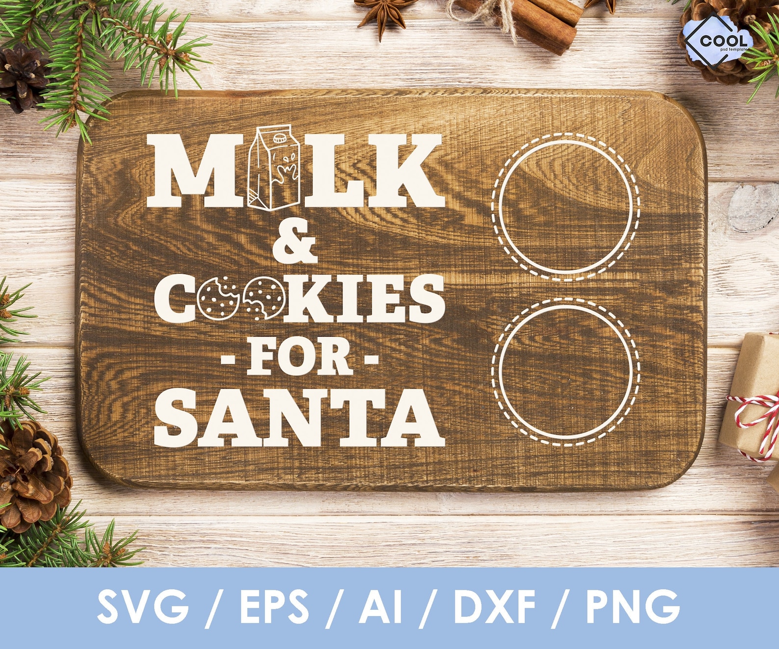 Santa Cookie Tray Svgnull