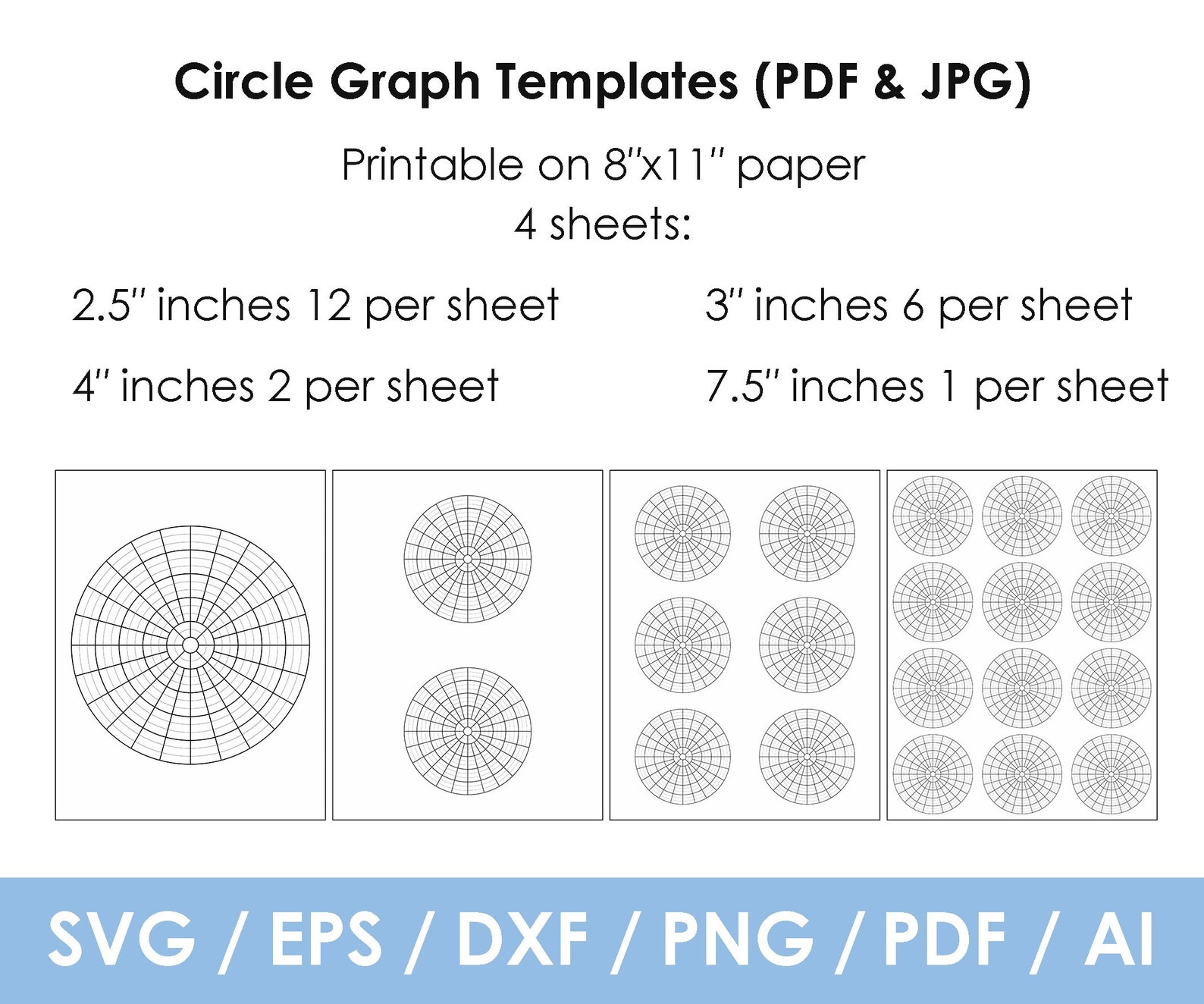 Circle Graph Template: Bead Pattern Paper (digital Download) - Etsy