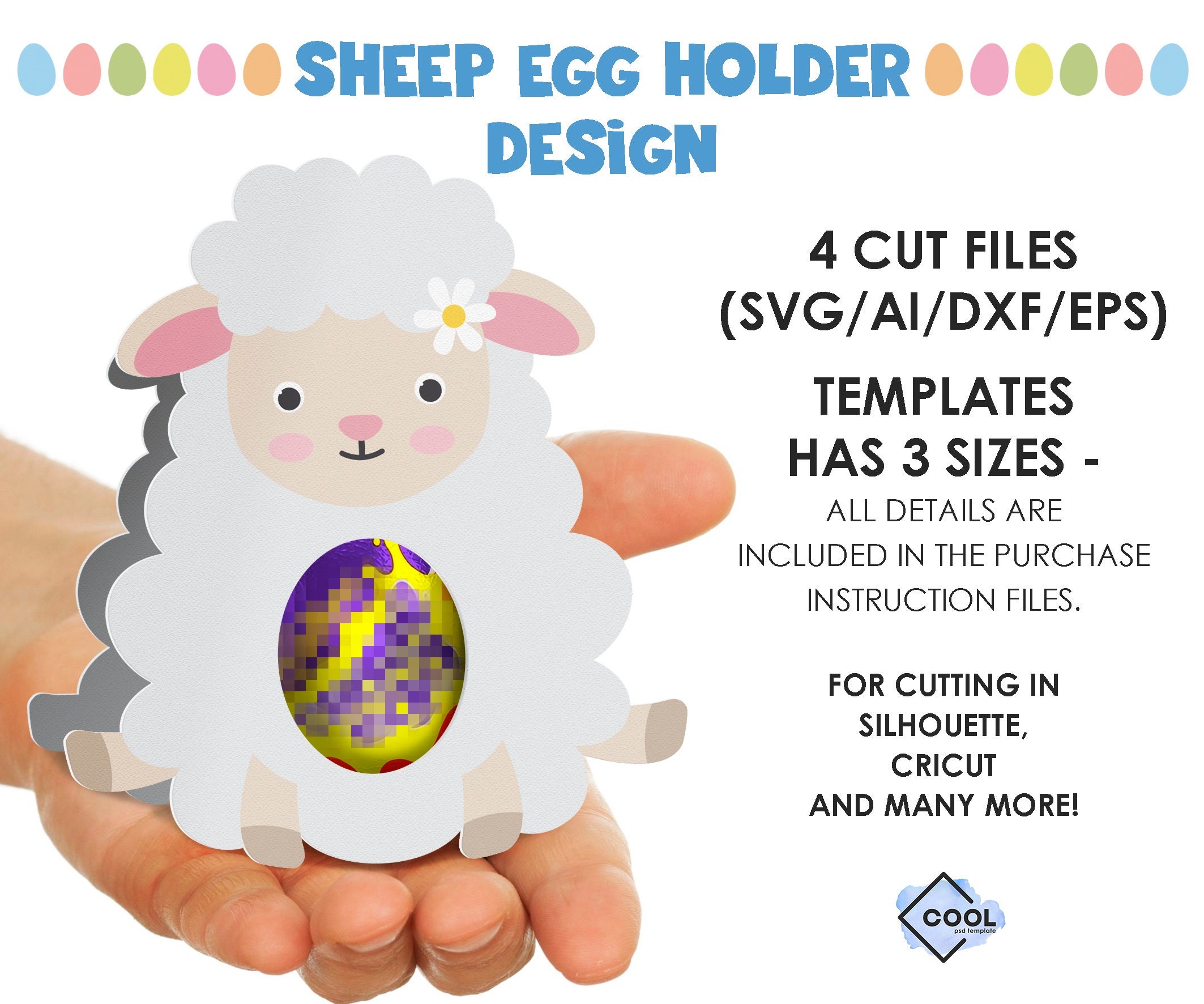 Penguin Egg Holder Design Easter Svg / Dxf / Eps Files. 