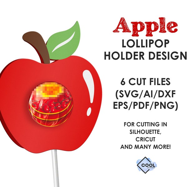 DIY back to school favors, apple lollipop holder svg, chocolate holder svg, craft for kids, INSTANT DOWNLOAD