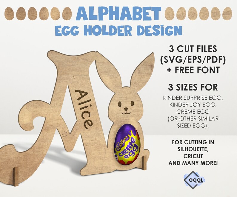 Download Clip Art Easter Bunny Svg Full Alphabet Chocolate Egg Stand Easter Svg For Kids Easter Svg Laser Egg Holder Designs Easter Egg Svg Art Collectibles