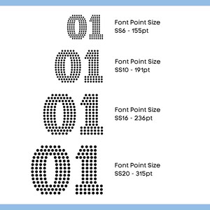 Rhinestone Numbers Pattern, Full Alphabet, Classic Font, 6ss, 10ss ...