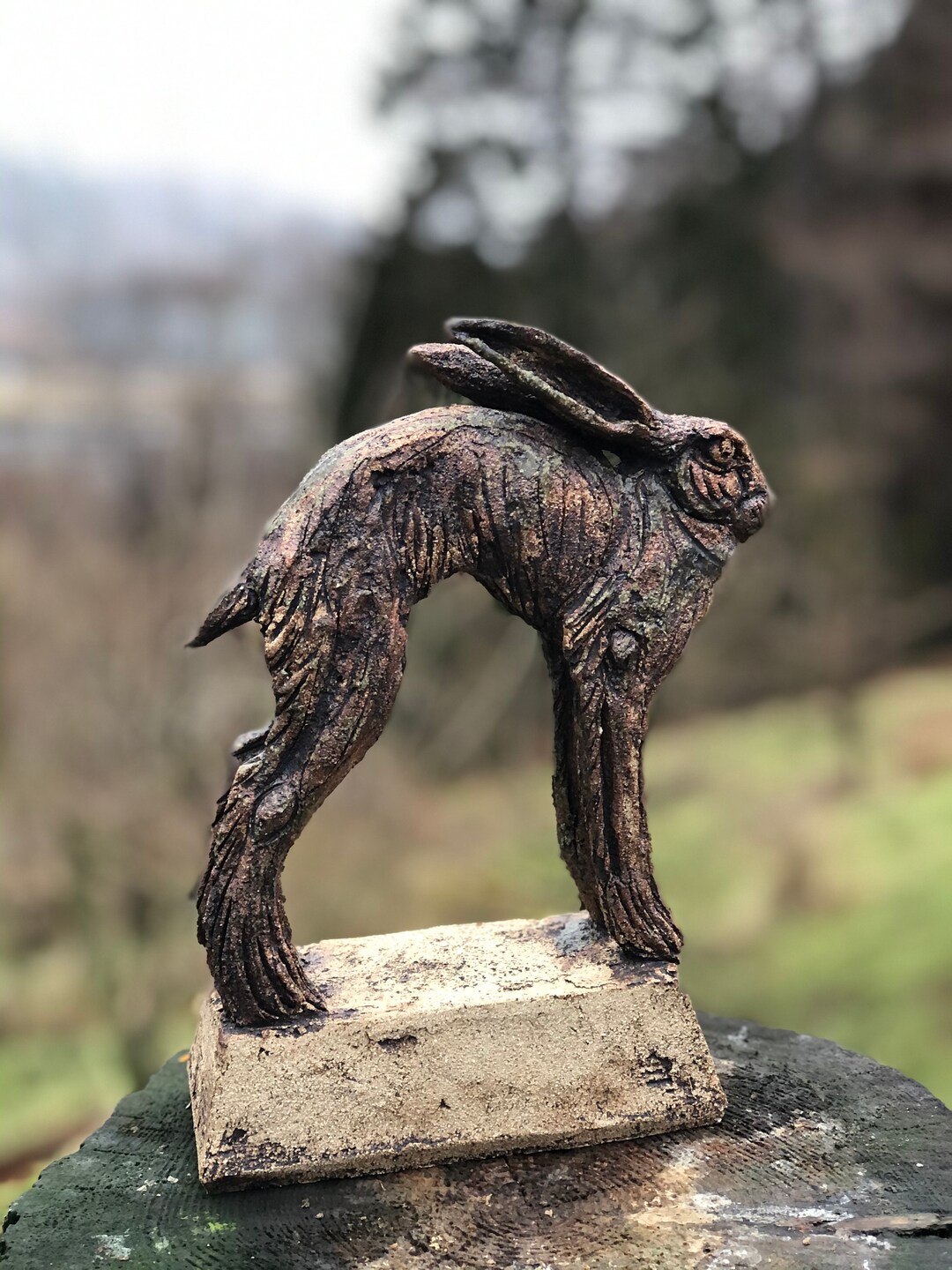 Hare Sculpture in Ceramic by Paul Szeiler Etsy UK