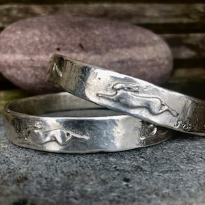 Hare Bangle in Pewter