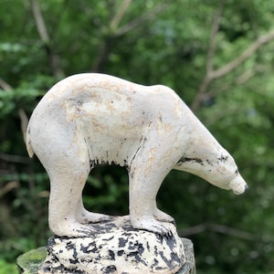 Polar Bear sculpture in ceramic by Paul Szeiler