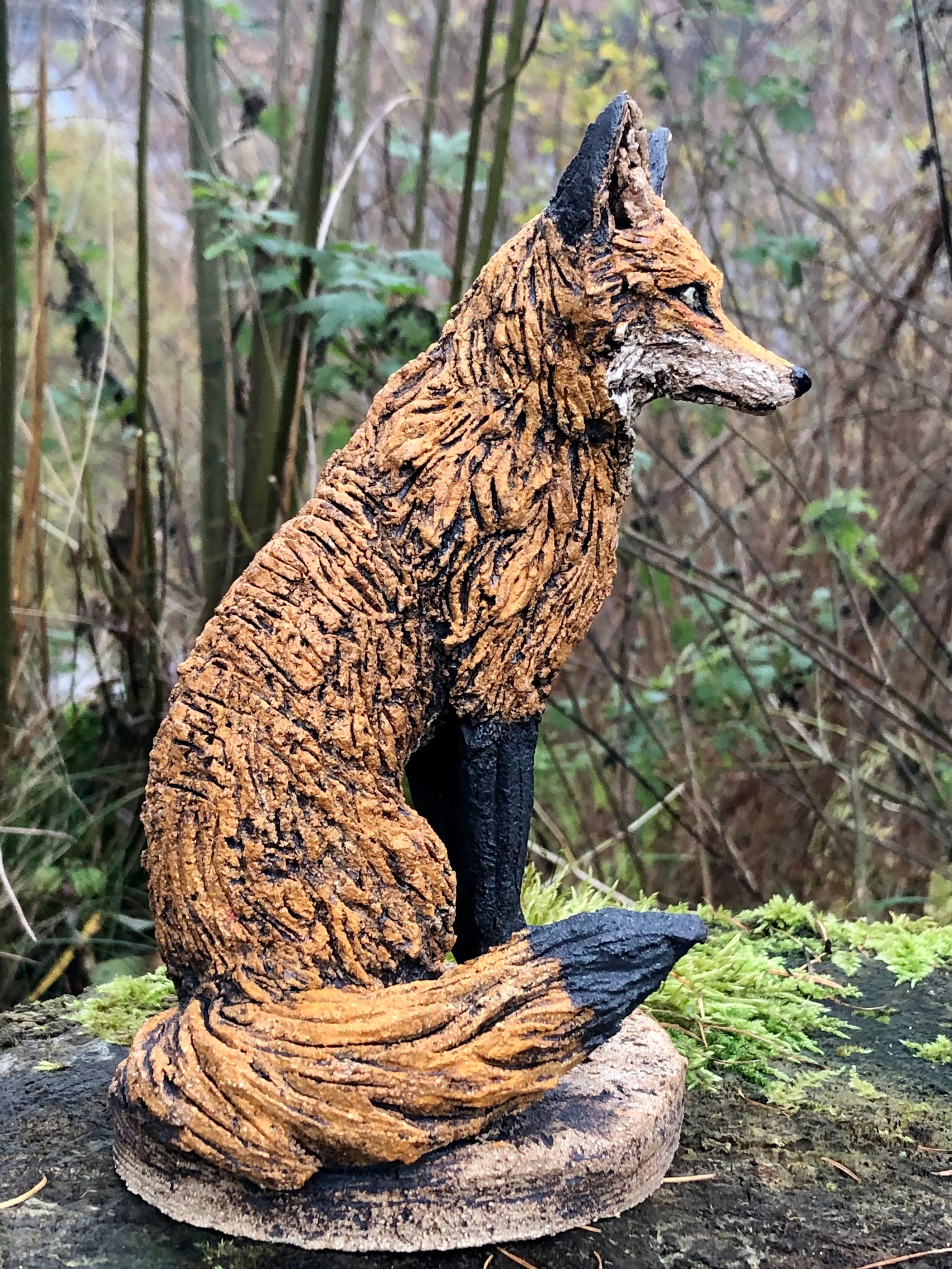 Fox Sculpture in Ceramic by Paul Szeiler. - Etsy