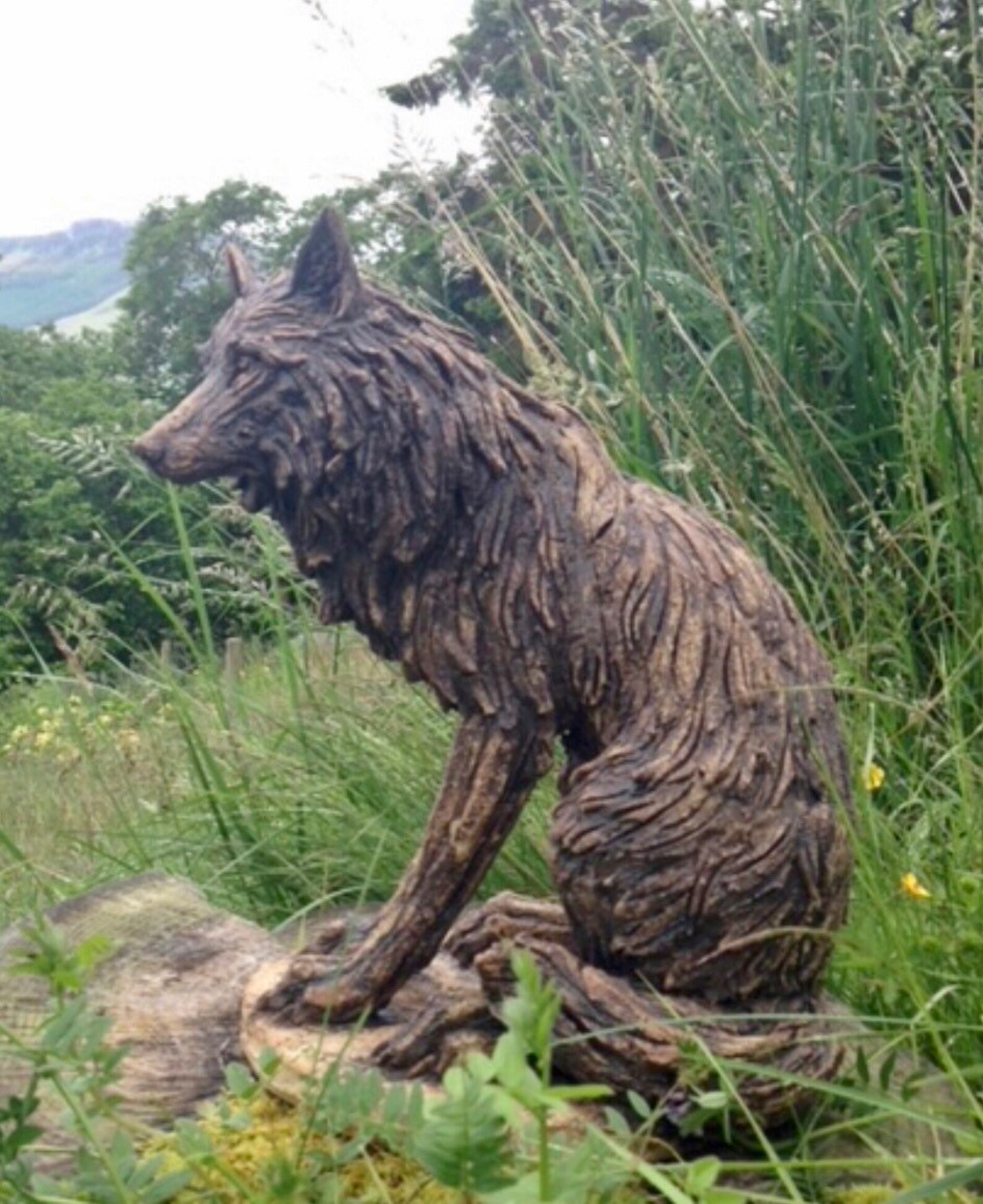 Wolf Sculpture in Ceramic by Paul Szeiler Etsy UK