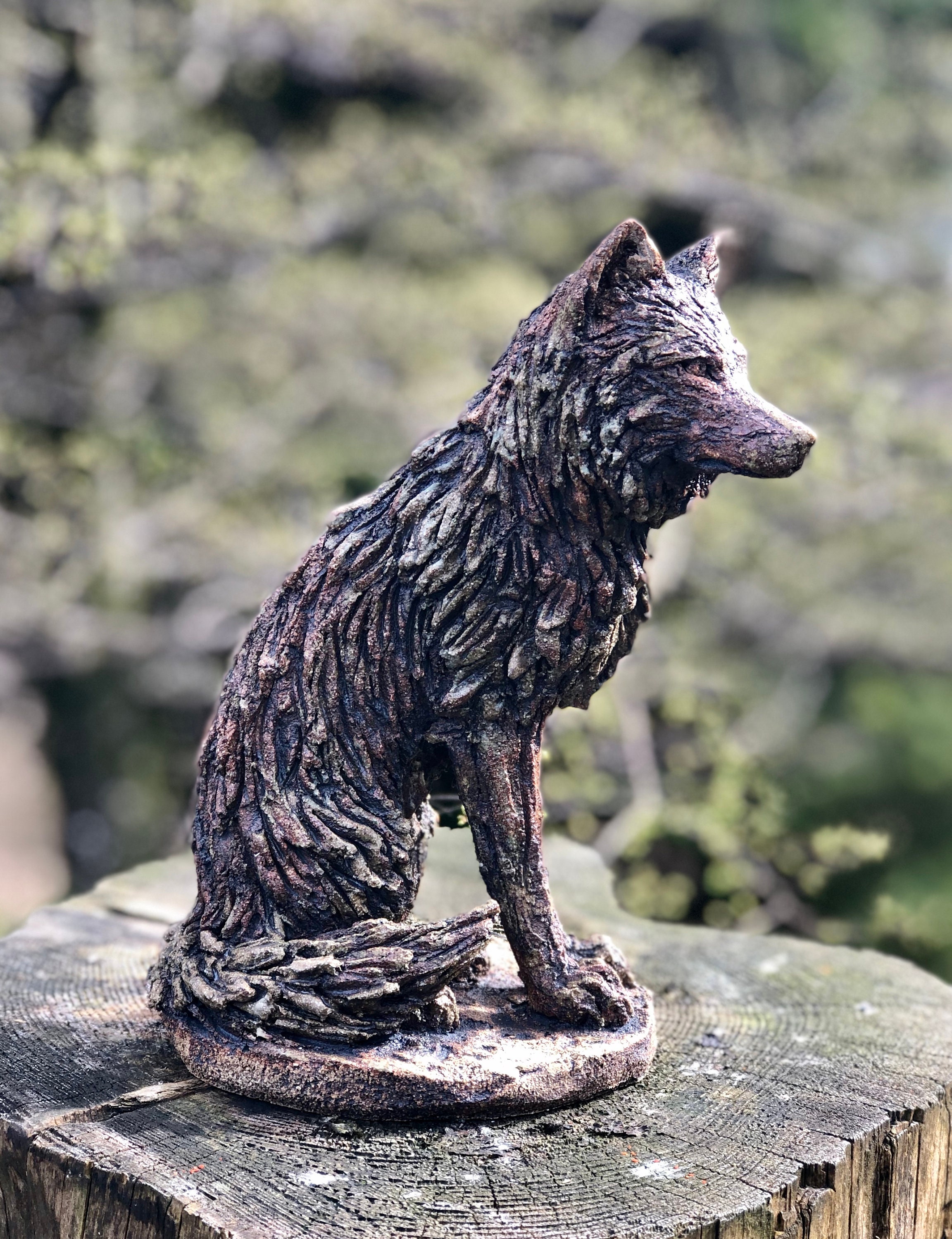 Wolf Sculpture in Ceramic by Paul Szeiler - Etsy
