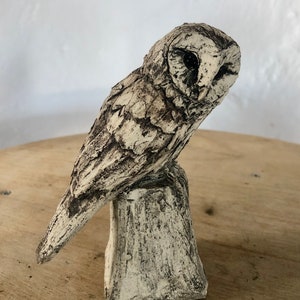 Owl sculpture in ceramic by Paul Szeiler