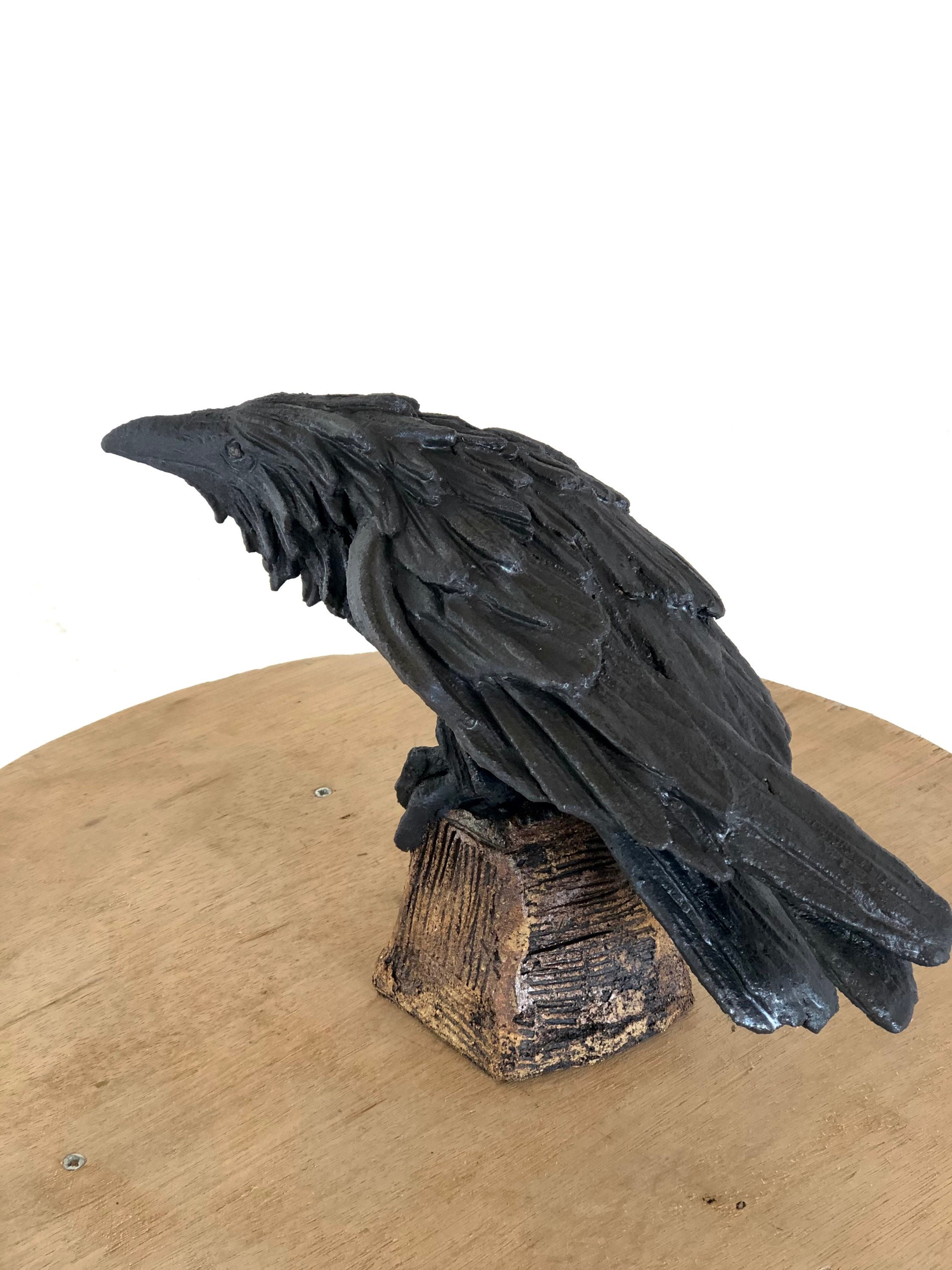 Raven Sculpture in Ceramic by Paul Szeiler. - Etsy