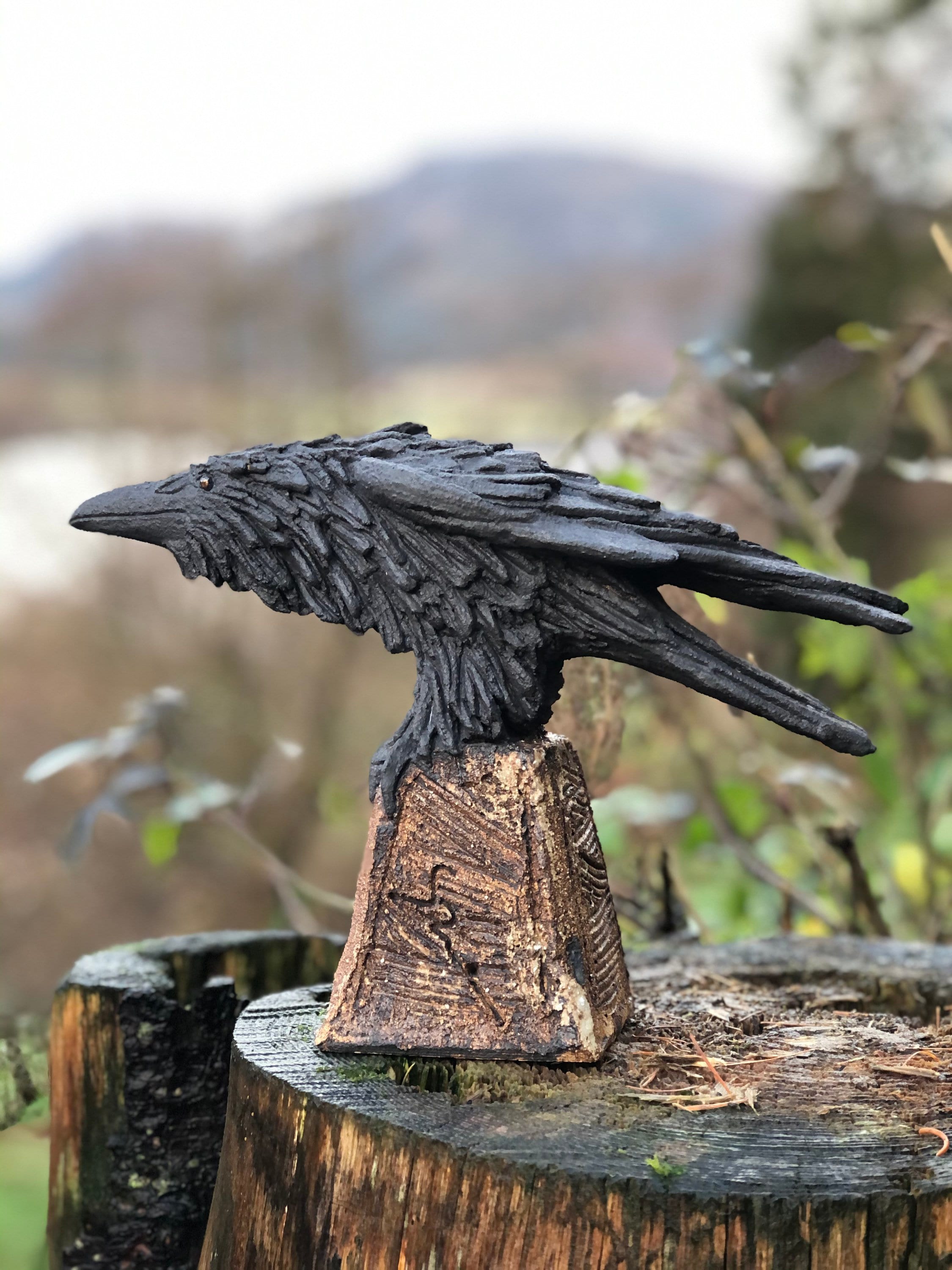 Raven Sculpture by Paul Szeiler. - Etsy