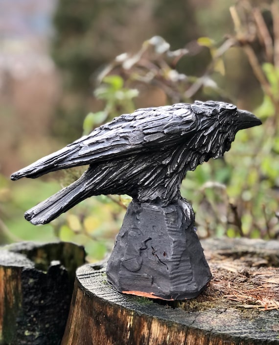 Raven Sculpture by Paul Szeiler - Etsy