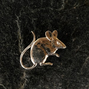 Mouse Brooch in Sterling Silver Hallmarked Edinburgh