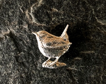 Silver Wren brooch