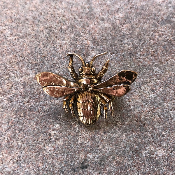 Bronze Honey Bee Brooch by Paul Szeiler