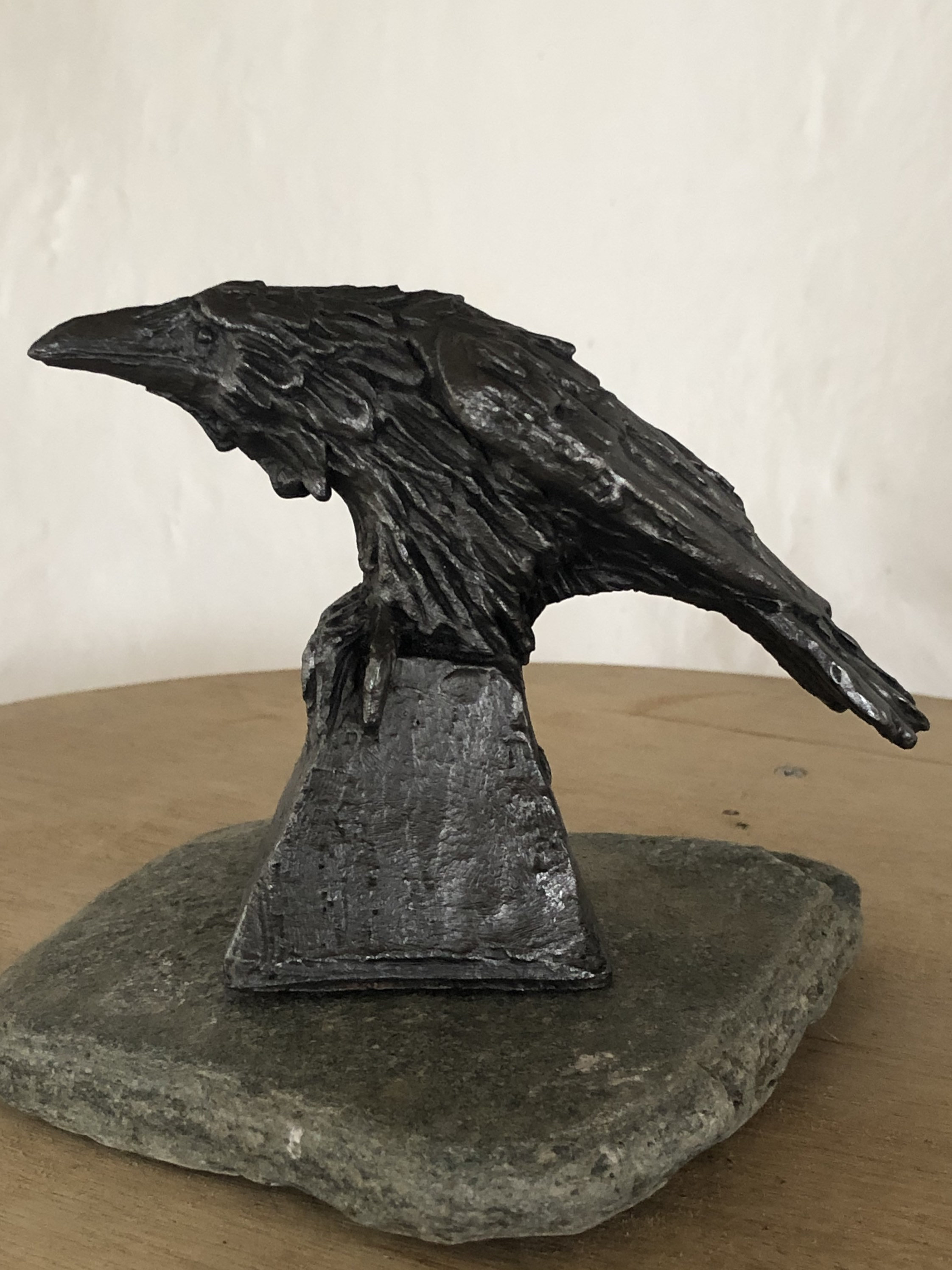 Raven sculpture in terracota | Etsy