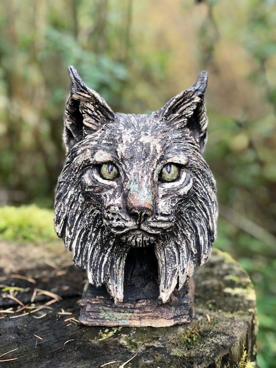 Lynx Sculpture in Ceramic by Paul Szeiler - Etsy