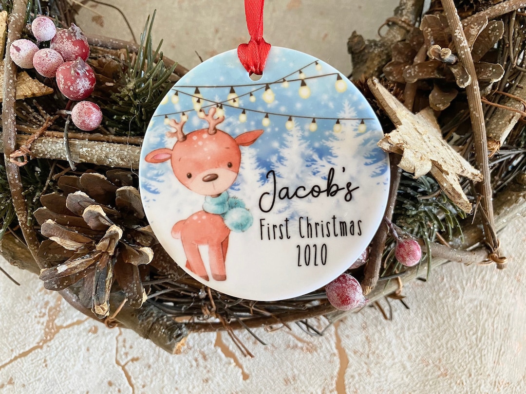Personalised First Christmas Ornament, 1st Christmas, Baby's First