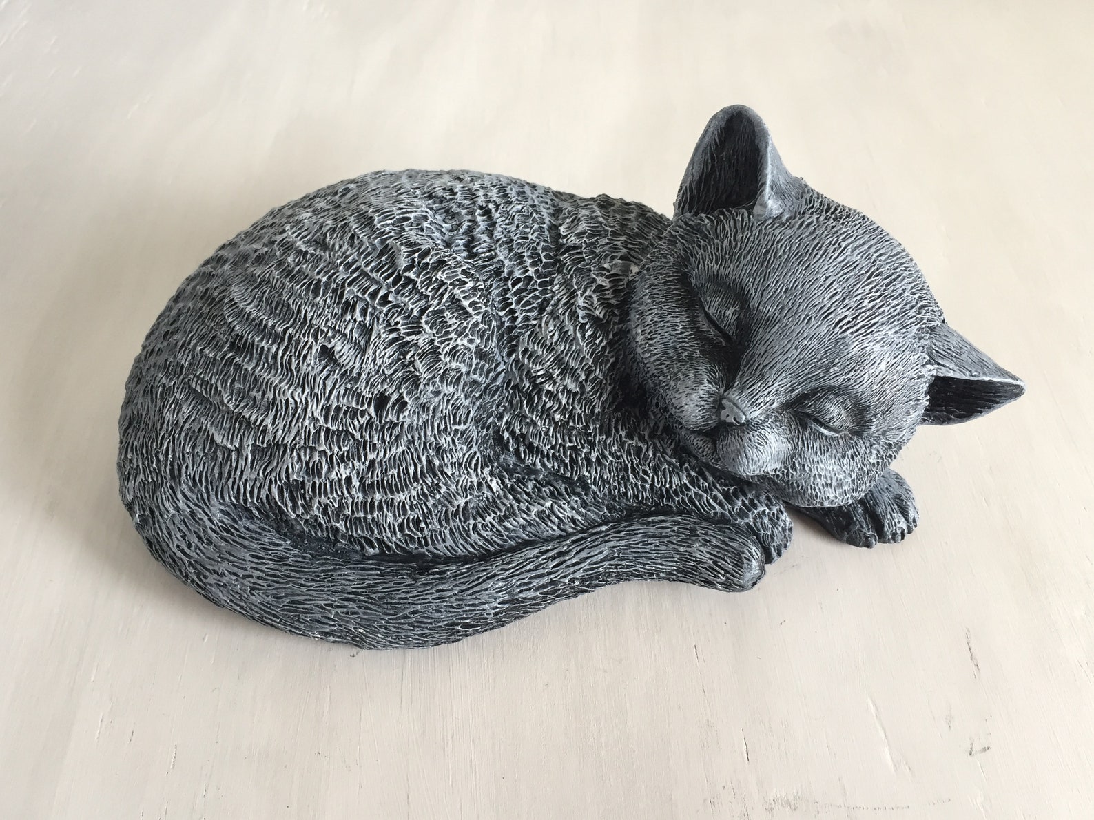 Cat Garden Statue Sleeping Cat Concrete Statue Pet | Etsy