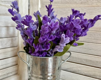 Felt flower lavender. Handmade felt flower, felt lavender, flower for home decoration.
