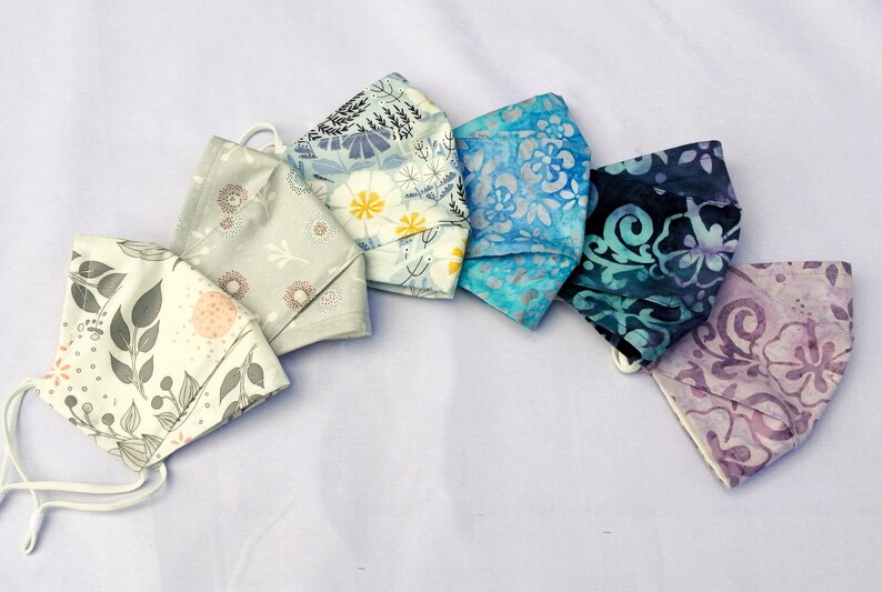 NEW 3D Origami face mask for women. Floral. Reusable face Etsy