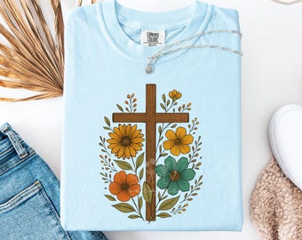 Floral Cross PNG