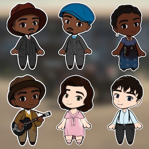 Sinners Movie Inspired Chibi Stickers