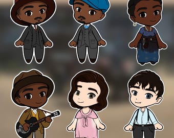Sinners Movie Inspired Chibi Stickers