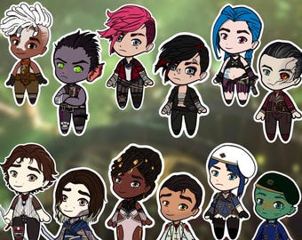 ARCANE Chibi Stickers