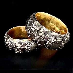 Family Crest Ring, Coat of Arms Ring, Silver Family Crest Ring, Custom Family Crest, 11mm, Custom Made Ring, Anniversary Ring, Promise Ring