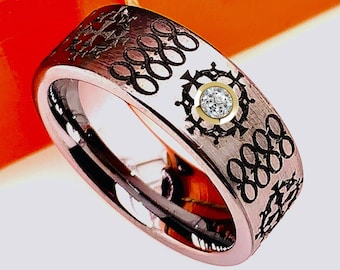Masonic Ring, Tungsten Ring, Masonic Diamond Ring, Masons Wedding Ring, Masonic Wedding Ring, Mens Wedding Ring, Mens Tungsten Band