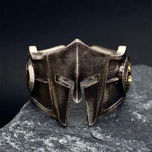Medieval Ring, Warrior Ring, Spartan Ring, Mens Ring, Handmade Silver Ring, Mens Fashion Ring, Silver Helmet Ring, Spartan Helmet Ring