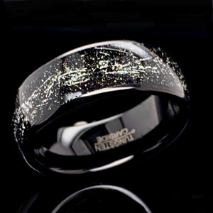 Black Tungsten Ring, Mens Wedding Ring, Tungsten Bands, Mens Tungsten Band, Personalized Ring, Anniversary Ring, Promise Ring