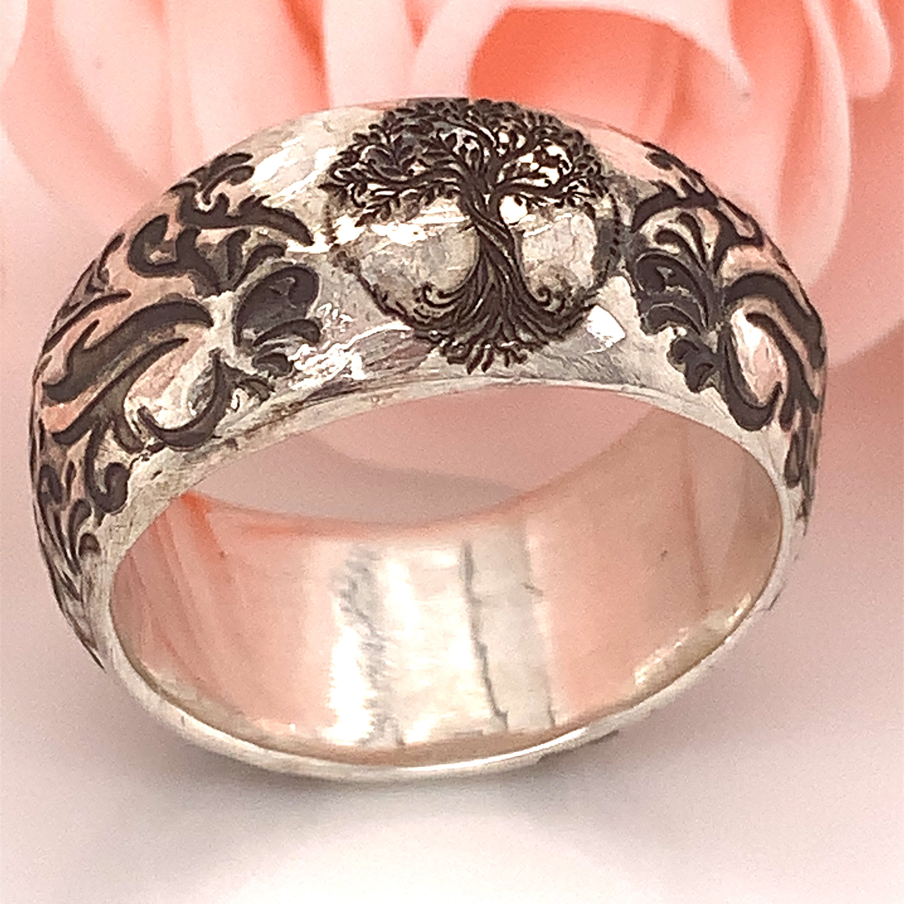 Mens Wedding Ring Anniversary Ring Silver Wedding Ring Etsy