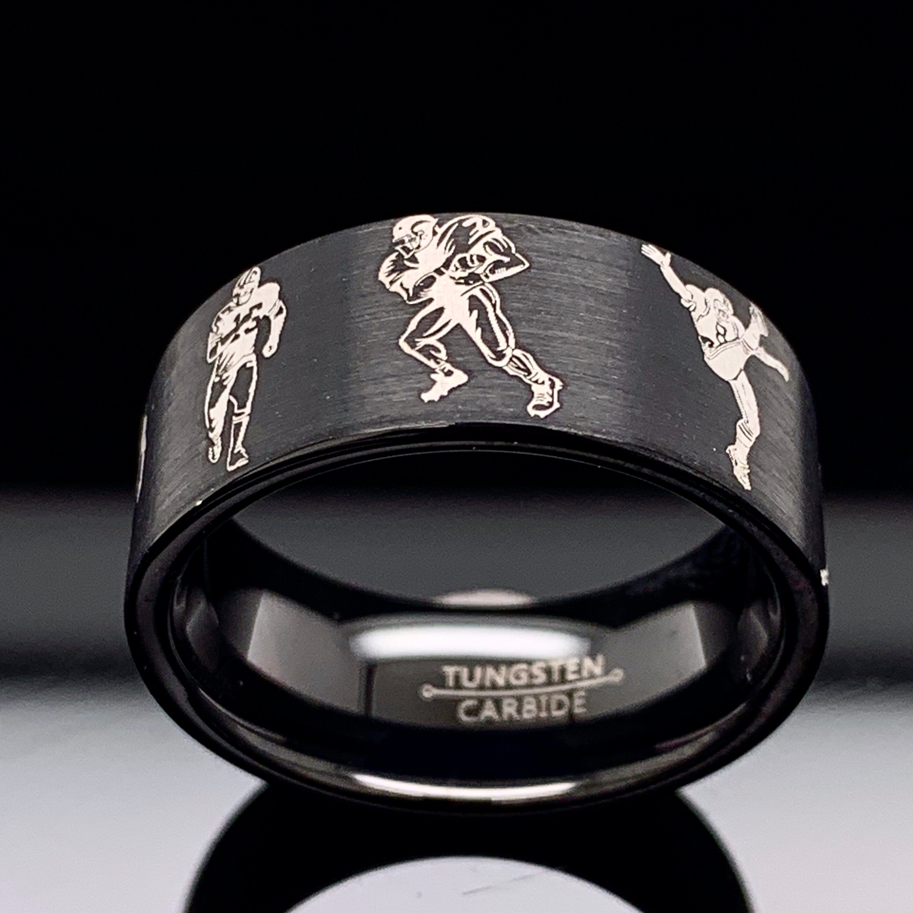 Wedding Ring Men Custom Tungsten Ring Sports Wedding Ring Etsy