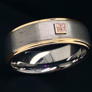 Tungsten Ring, Morganite Ring, Anniversary Ring, Wedding Ring, Mens Tungsten Ring, Birthstone Ring, Engagement Ring, Promise Ring