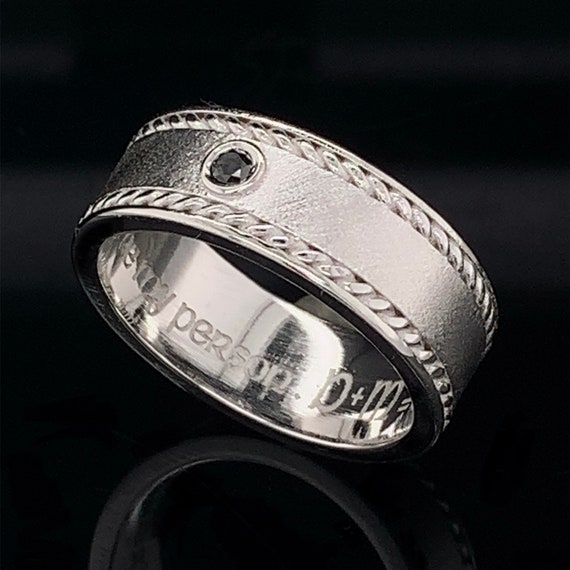 Mens promise rings shop white gold