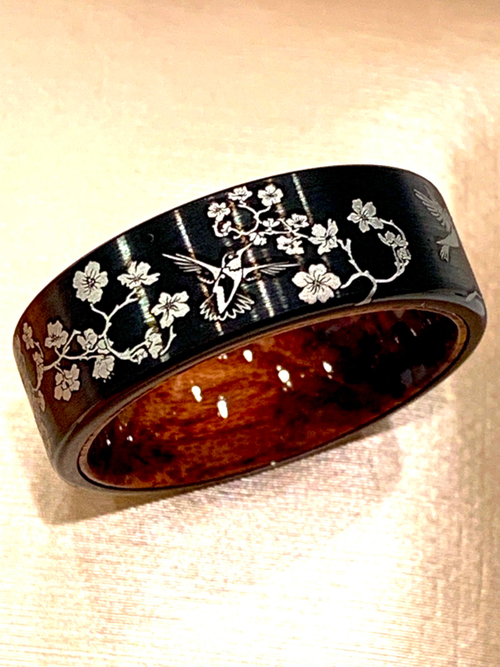 Tungsten Ring, Men's Tungsten Ring, Men's Tungsten Band, Tungsten Wedding Ring, Tungsten Wood Ring, Personalized Tungsten Ring, 8mm Tungsten