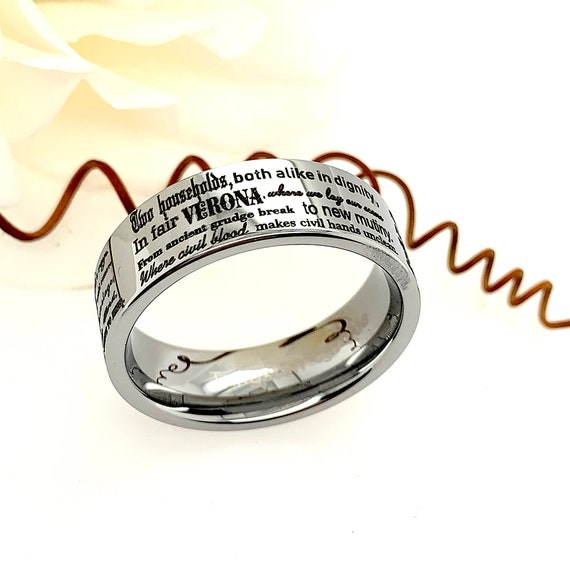 Personalized Custom Engraved Men/'s Tungsten Wedding Anniversary Band Ring