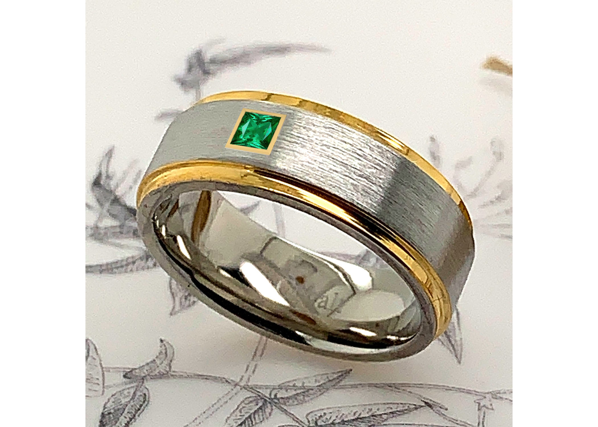 Tungsten Ruby Ring Wedding Rig Mens Tungsten Ring Womens Etsy