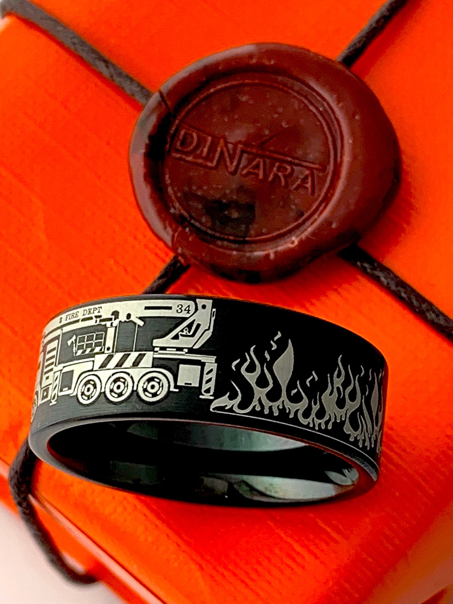 Tungsten Diamond Ring Mens Tungsten Ring Firefighters Ring Etsy Hong Kong