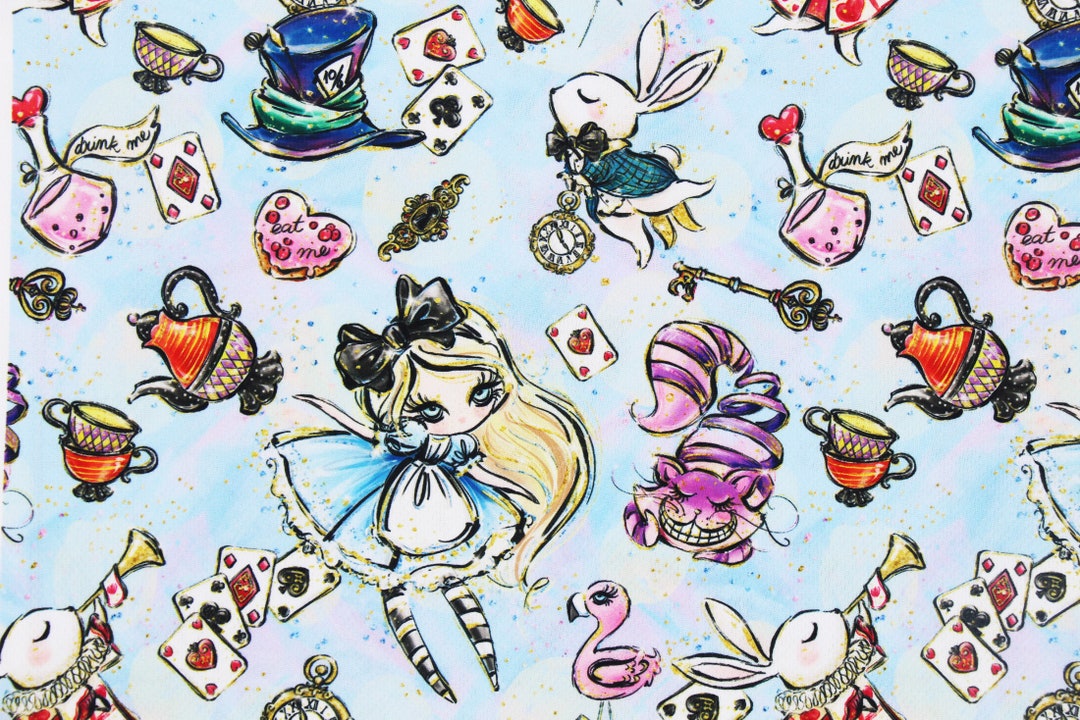 Washable Sanitary Napkins Dry Effect With Blue Alice Patterns, Cotton