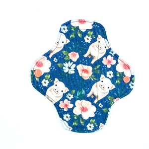 washable bottom protector - dry effect with pig and flower patterns - cotton backing - zero waste - washable - reusable - SHL