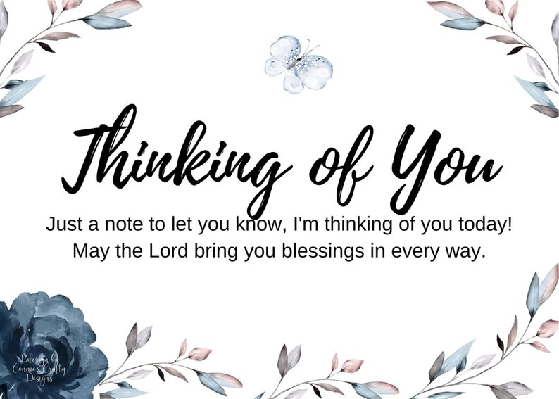 Instant Download Thinking of You Card Words of Encouragement  Etsy