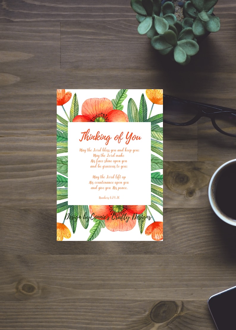 Instant Download Thinking of You Card Words of Encouragement  Etsy